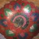 Coupe en laiton motifs paons