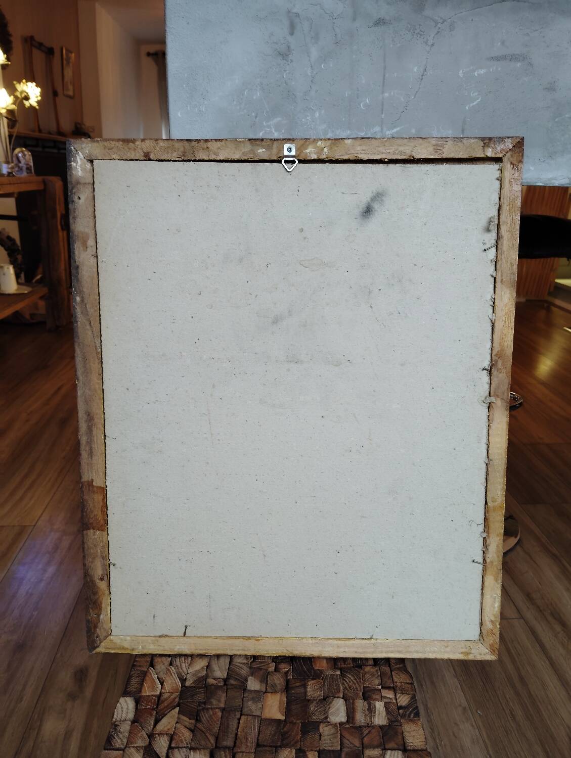 Miroir en bois, doré à la feuille d'or.
