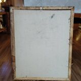 Miroir en bois, doré à la feuille d'or.