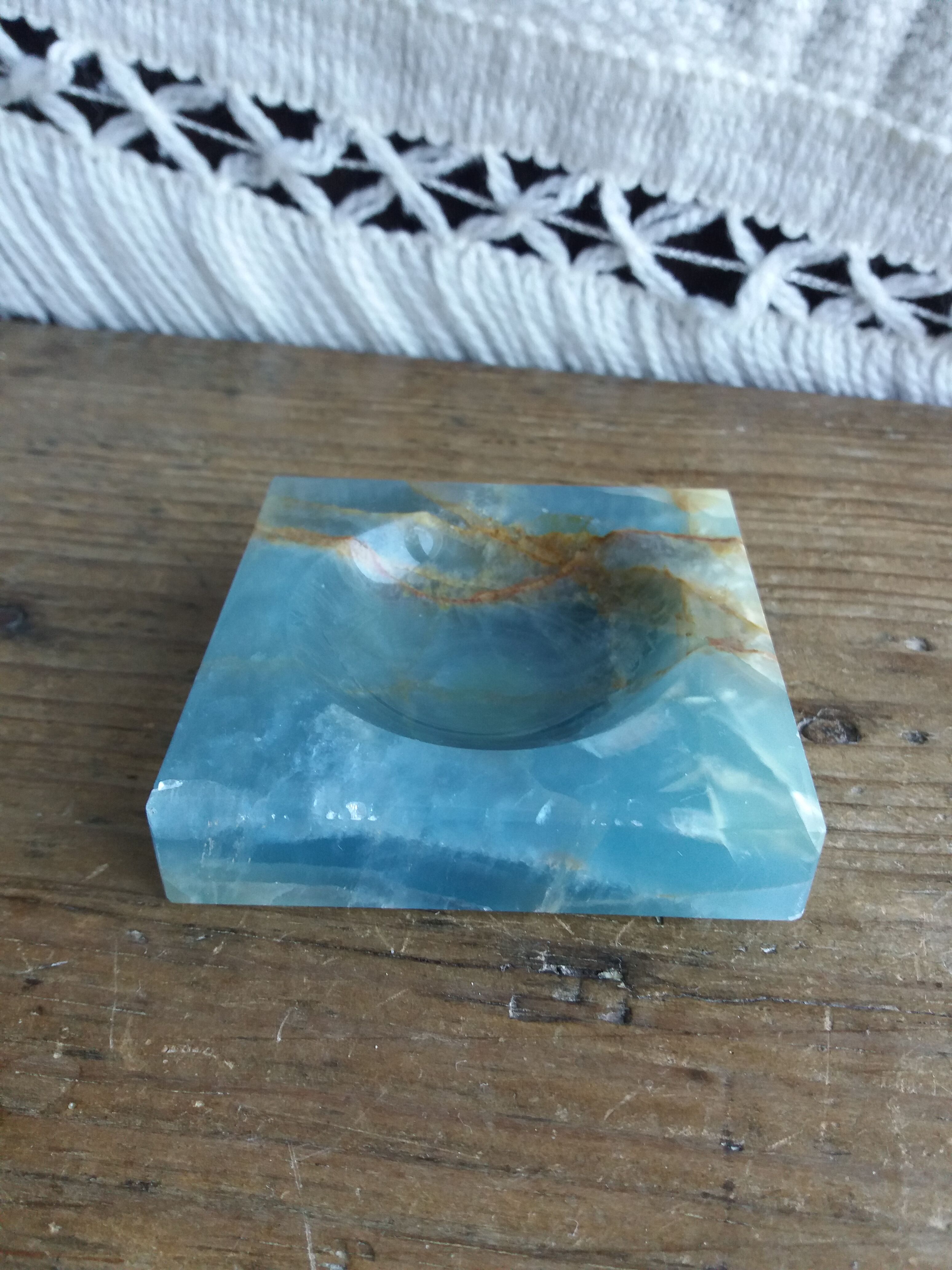 Blue onyx pocket ashtray