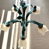 Glass and Metal Chandelier