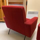 Vintage red armchairs