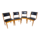 4 chaises scandinave des années 60