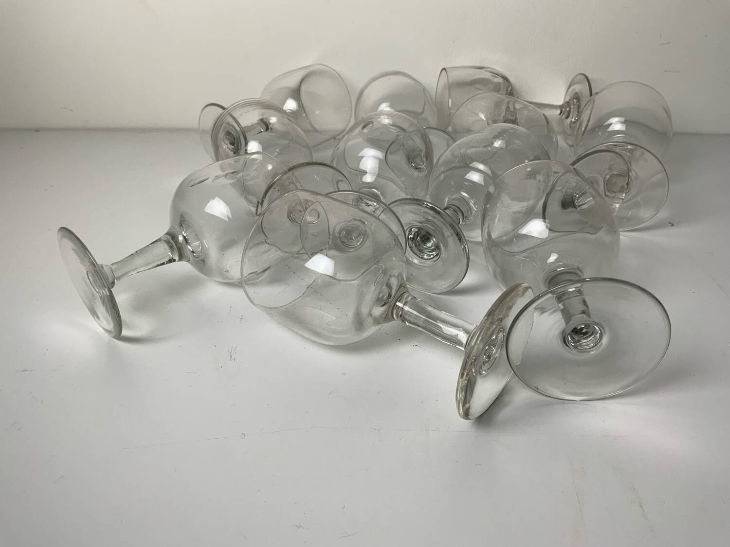 Antique stemmed glasses