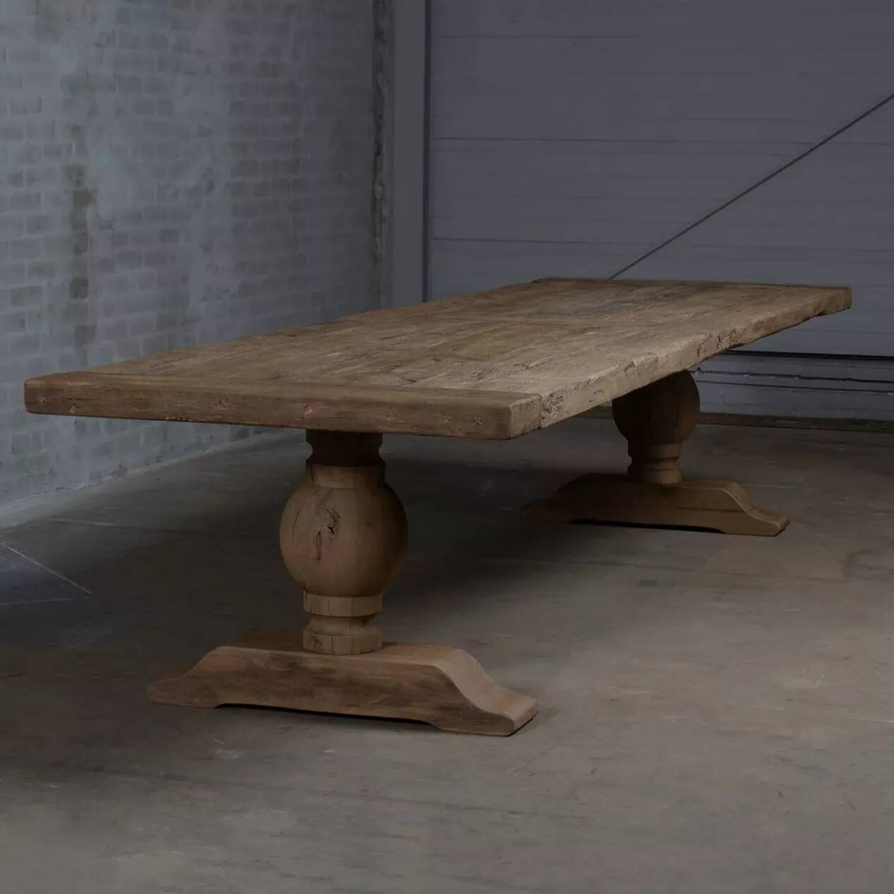 Monastère Soleil table – Antique patinated solid wood – 220 cm