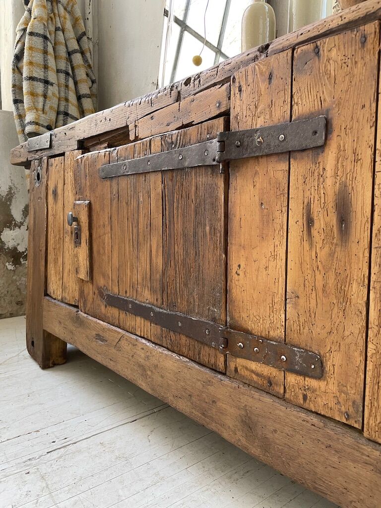 Established former brutalist console oak pine