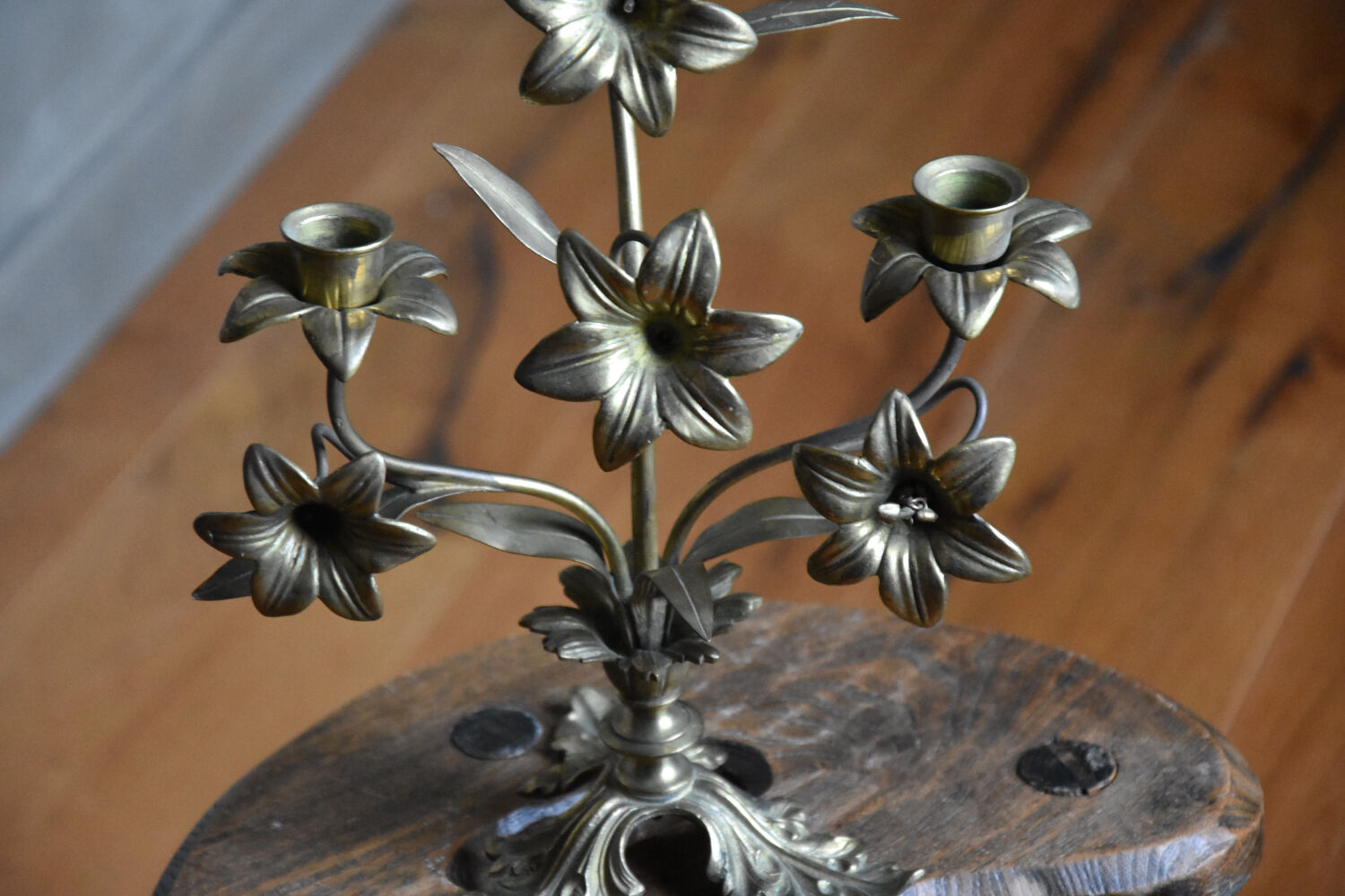 Brass candle holders