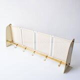 1950s German metal wall coat rack