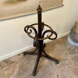 Umbrella holder in arched and dark wood