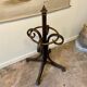 Umbrella holder in arched and dark wood