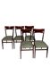 Chaises de salle à manger en bois de hêtre aux tons verts, années 1950