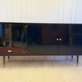 Vintage enfilade design 60s/70s – wood and black lacquer