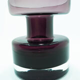 Vase violet scandinave en verre