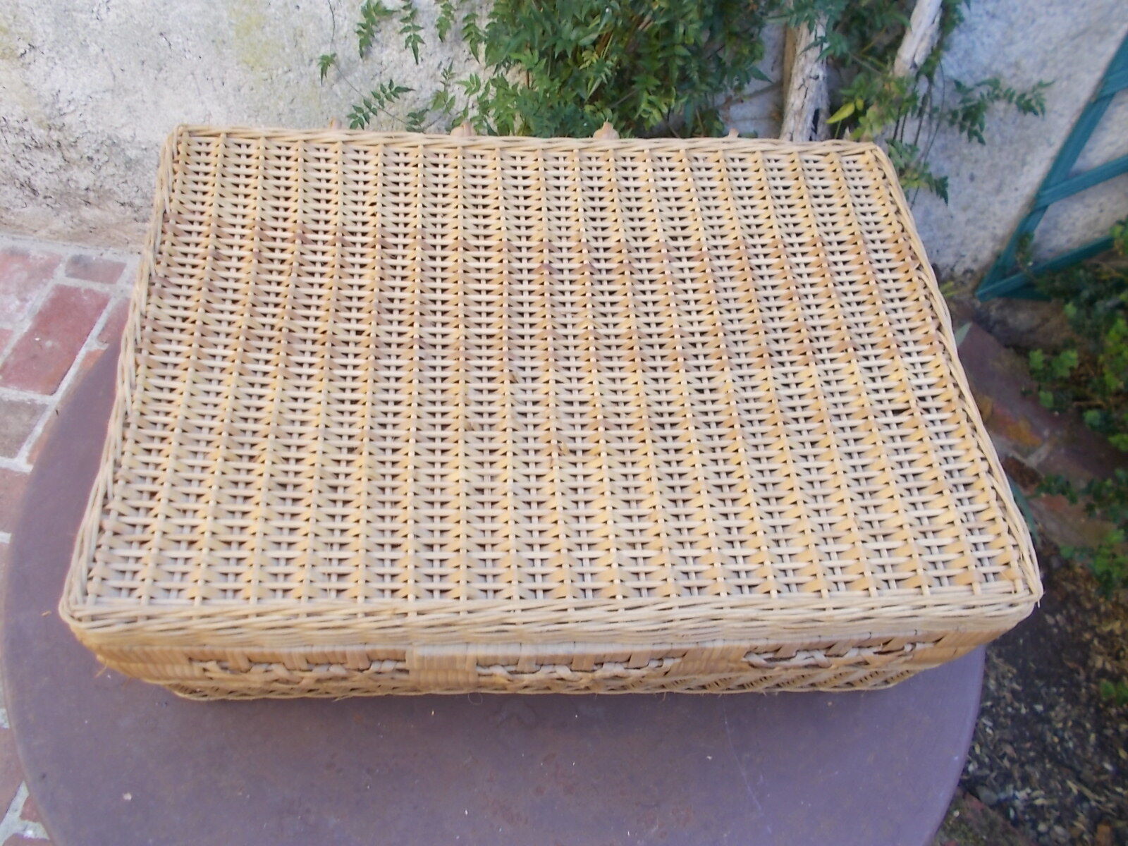 Wicker briefcase suitcase