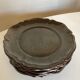 Set of 5 plates with godrons in glazed earth from Biot 1970