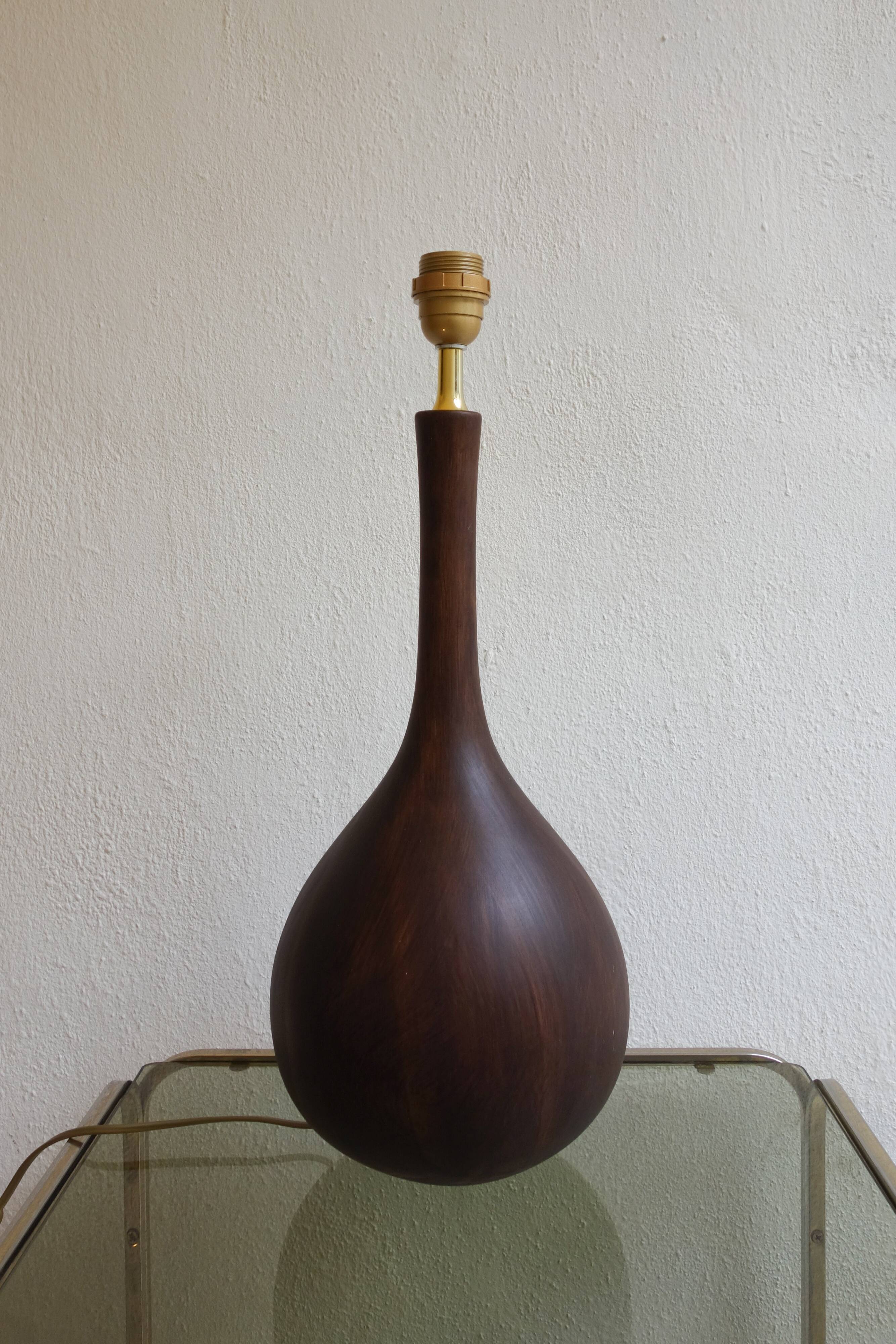 Wooden ceramic lamp stand, made in Italy, 1960