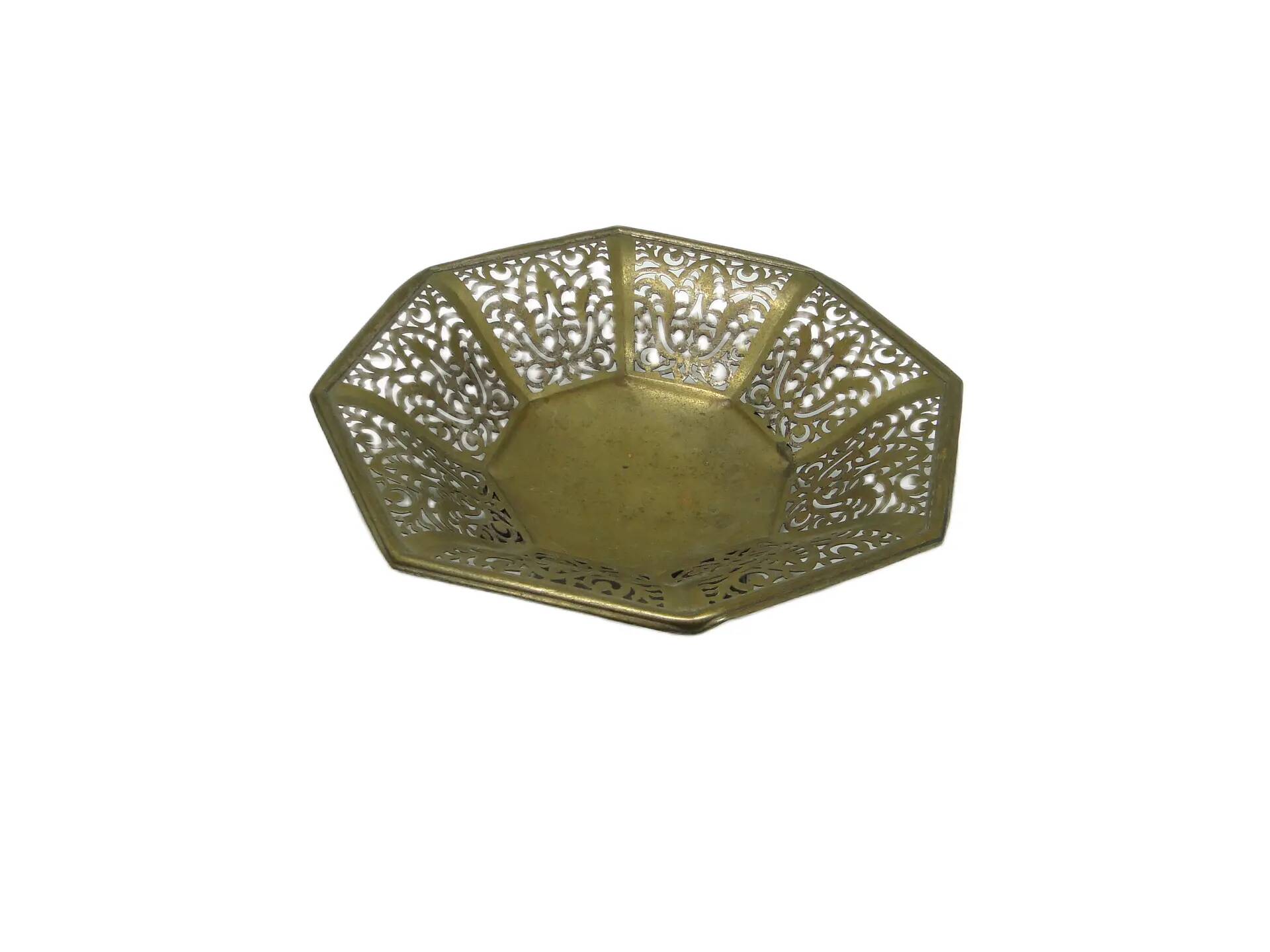 Bol décoratif Art Nouveau, laiton, Allemagne, années 1970