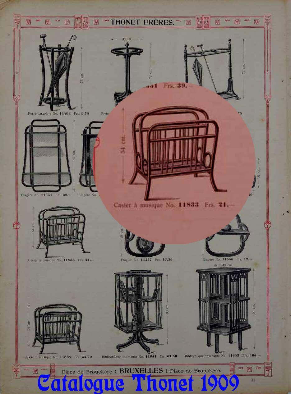 Magazine rack THONET No. 33 from 1904 - Viennese Secession -