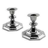 Pair of metal candlesticks