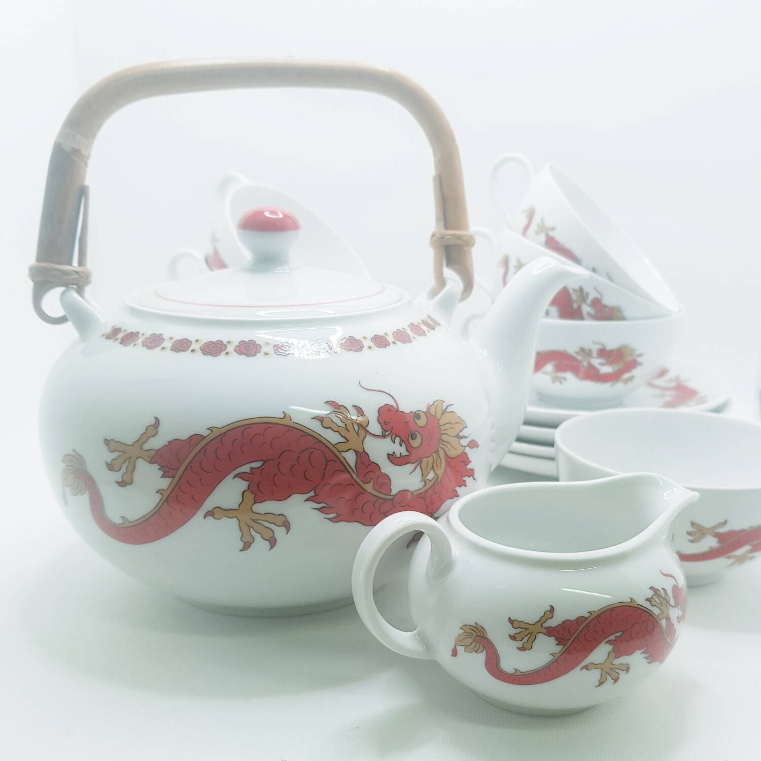 Théière dragon en porcelaine bavaroise