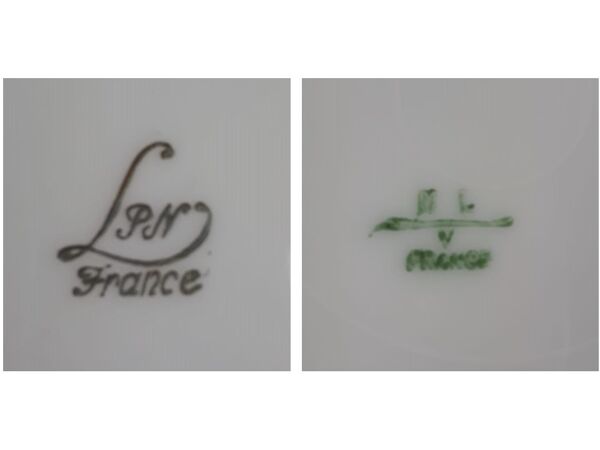 service de table depareille - verrerie et porcelaine - 4 couverts -19 pièces