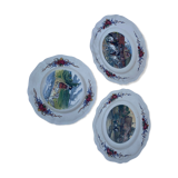 Plates obenai faience factory sarreguemines