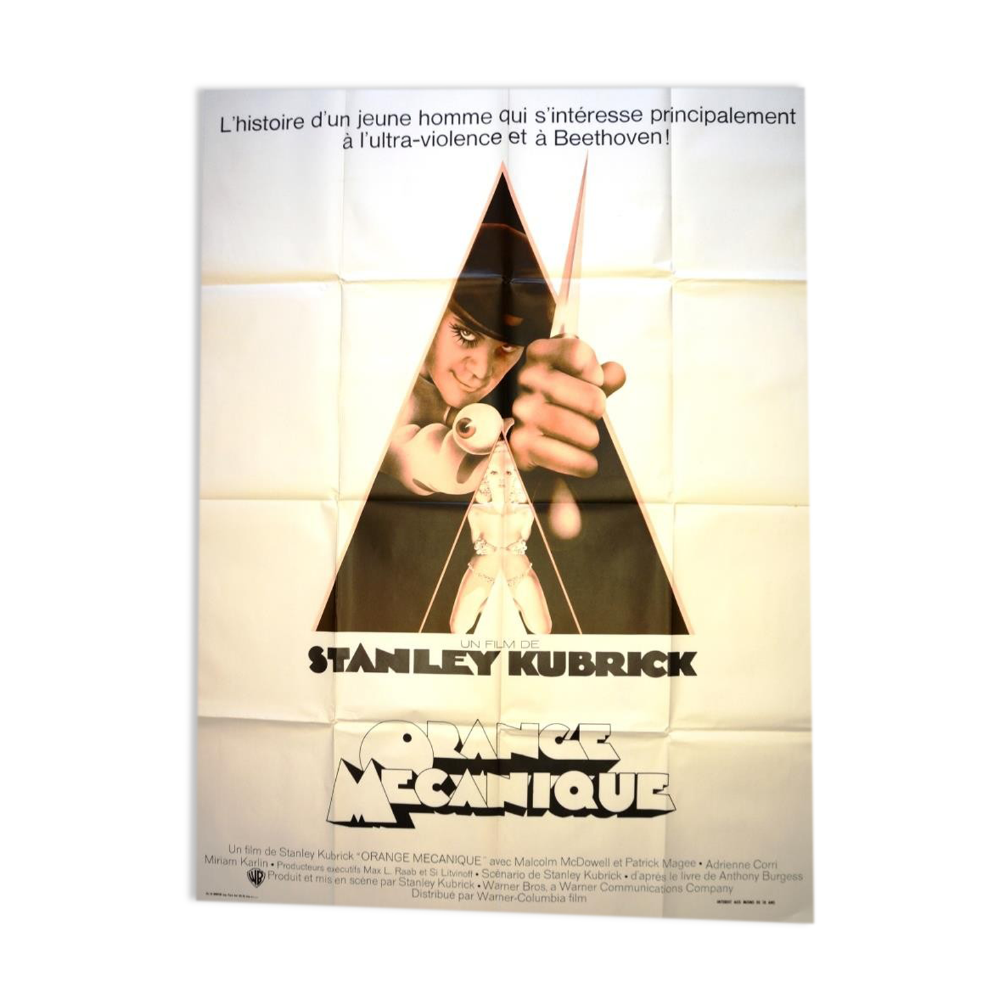 Original cinema poster "Mechanical Orange" 1972 Stanley Kubrick, McDowell...