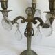 Bronze three-light girandole table lamp