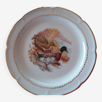 Assiettes porcelaine décor gibier CG