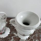 Pair of large 19th century church vases in painted white Paris porcelain