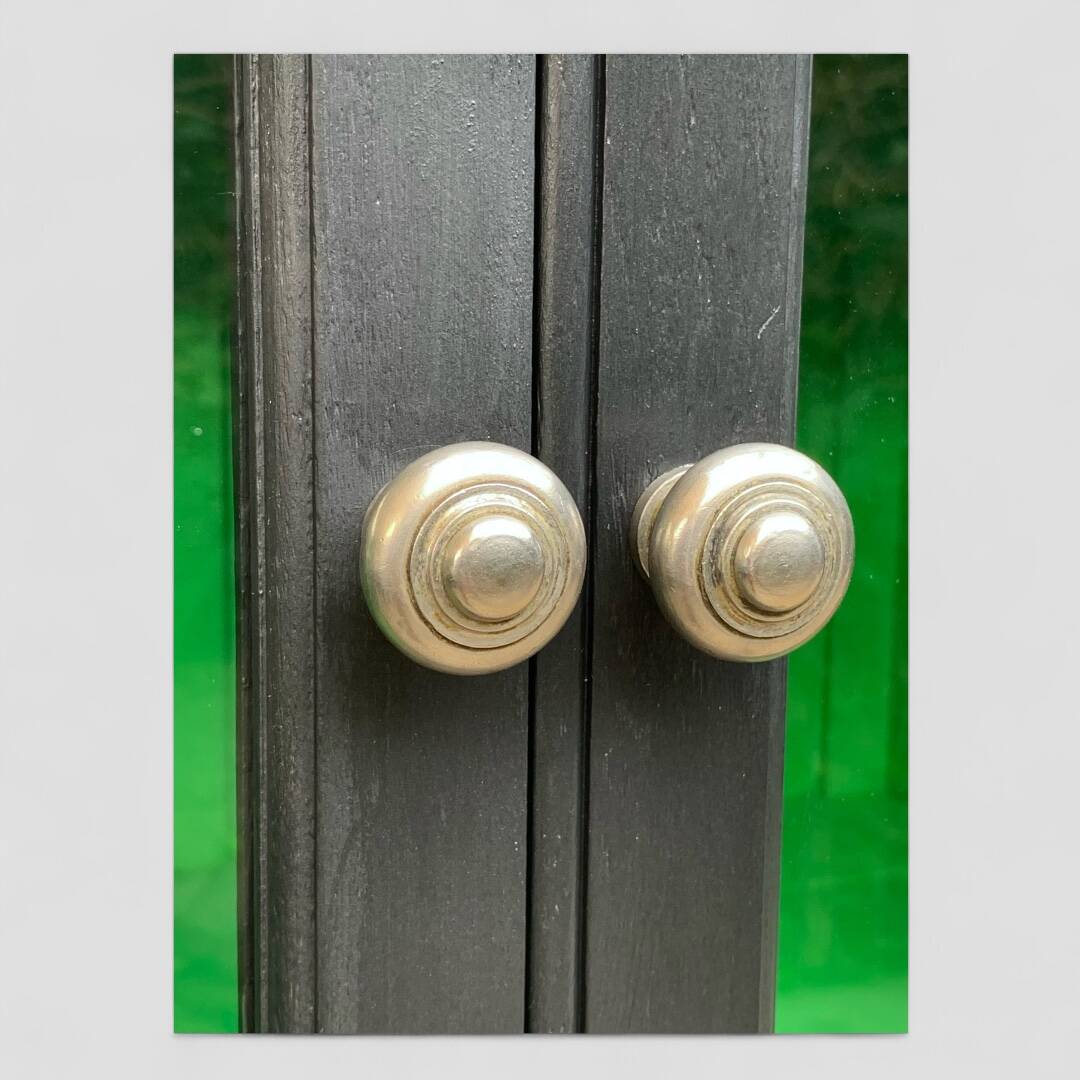 Parisian buffet with black glass front, Art Deco style, 1930