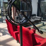 Relco Italia “Il Tempo” floor lamp in matt black lacquered steel
