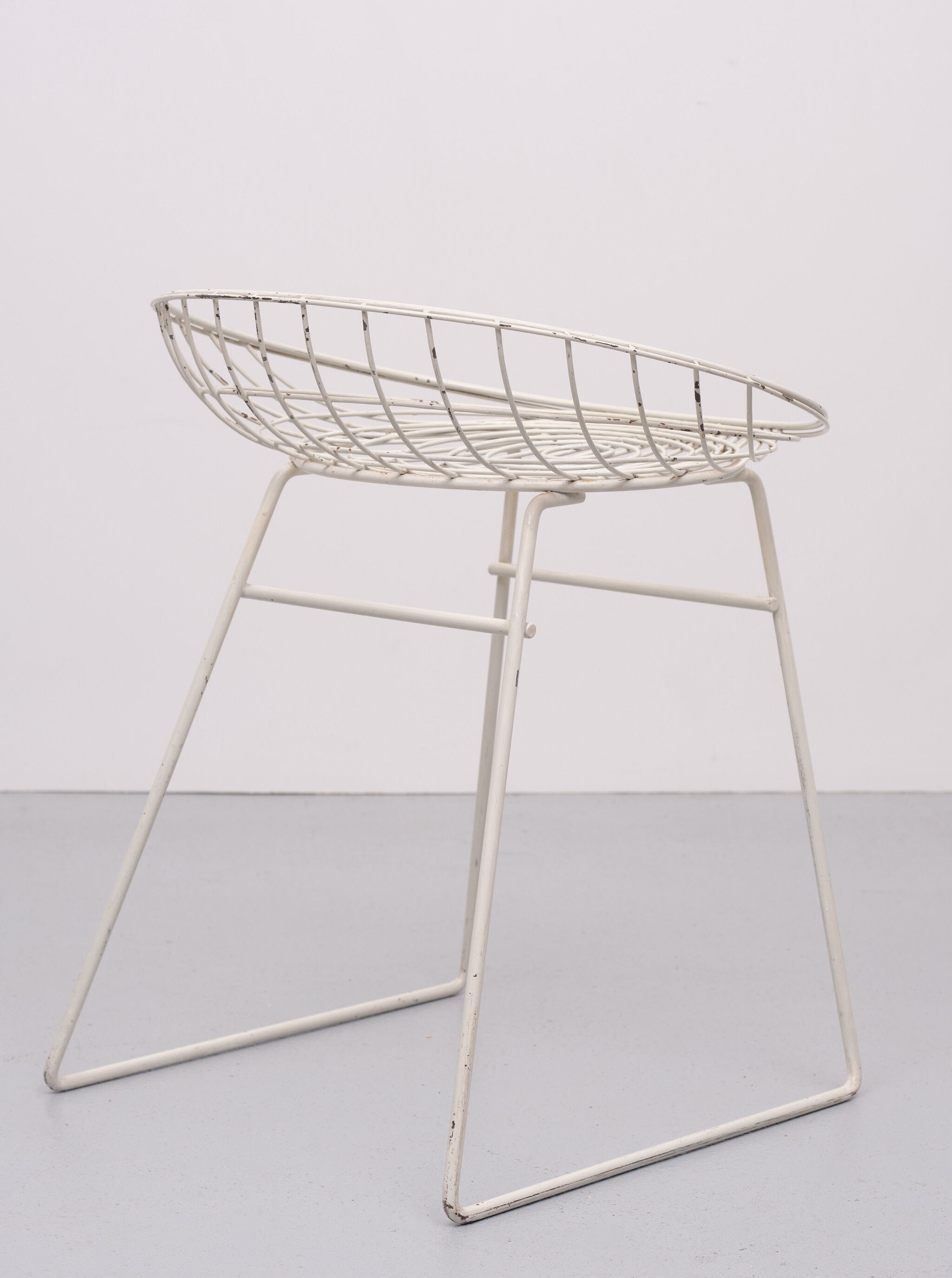 Pastoe Wire Stool Model Km05, Cees Braakman 1950s