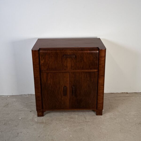 Cabinet audio Art Déco avec tiroir coulissant