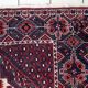 Tapis persan Afshar vintage des années 1950, médaillon tribal double, champ rouge, 148 cm x 211 cm