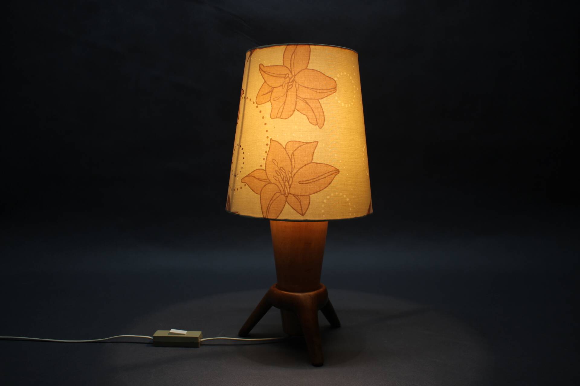Mid-Century ULUV Wooden Table Lamp, Czechoslovakia, 1960s