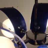 Plastic and glass ceiling lamp spain, 1970s