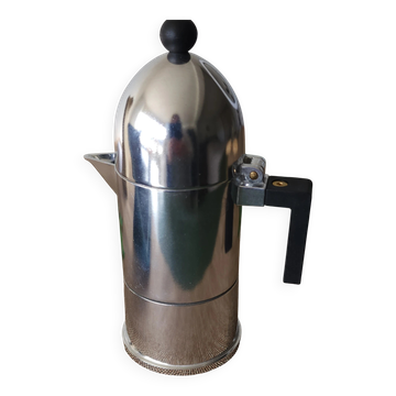 Cafetière expresso en acier inoxydable Alessi Aldo Rossi 1988 inutilisée – Italie