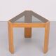 Porada Arredi Beechwood Smoked Glass side tables 1970s Italy