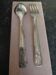 Children's cutlery in silver-plated metal