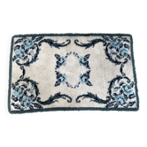 Tapis pure laine bleu 125x78cm