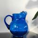 Grand pichet vintage en verre Soufflé - Bleu Cobalt
