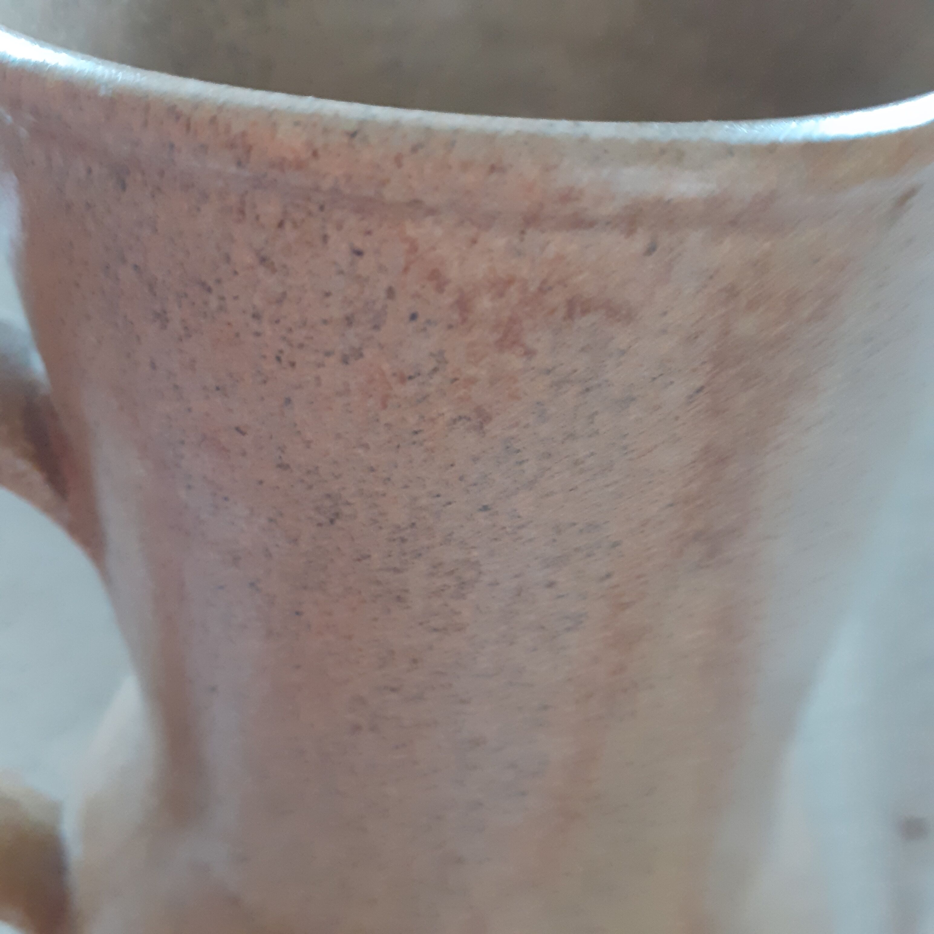 Beige stoneware pitcher 70's