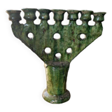 Tamegroute ceramic candelabra – moroccan artisanal 7 arm candle holder