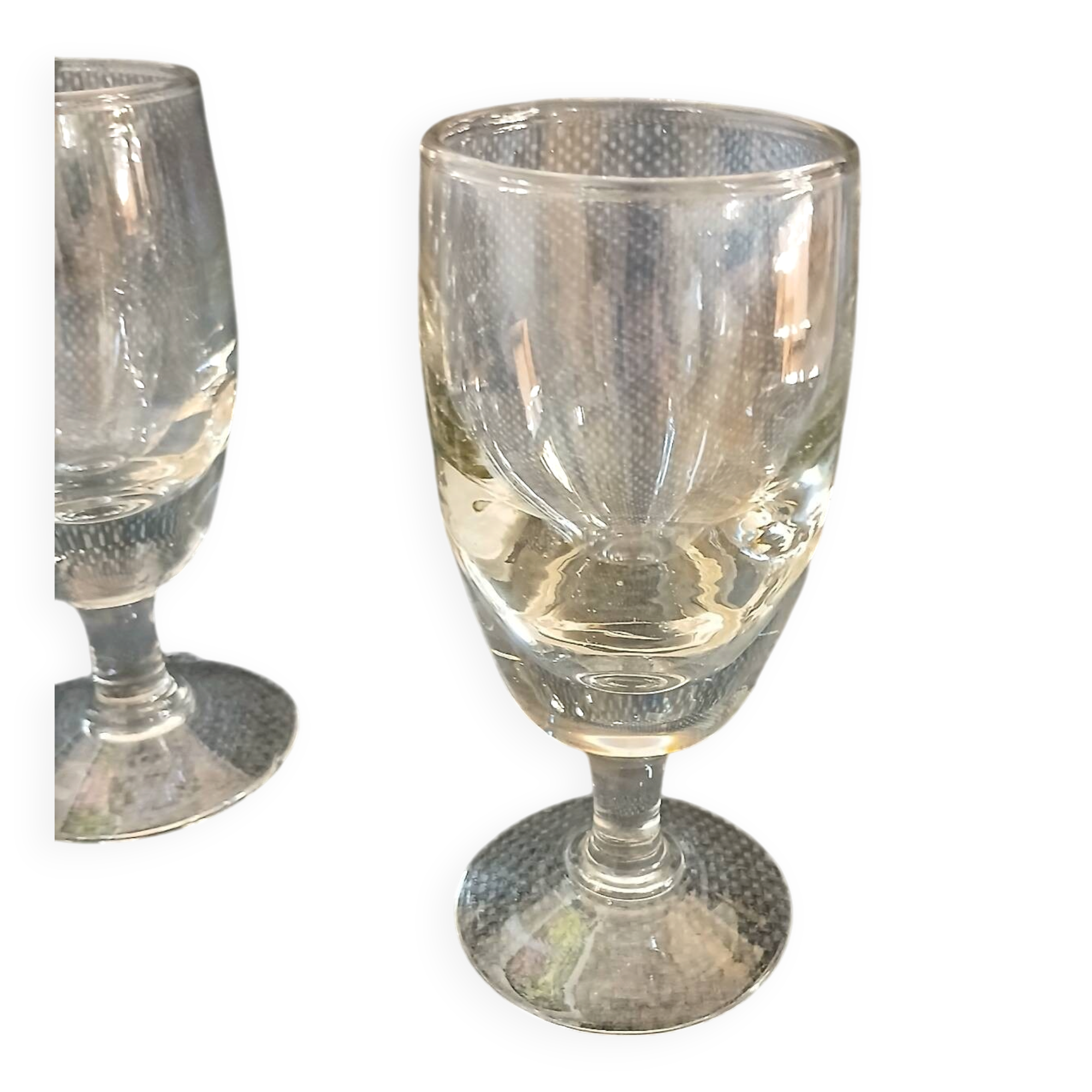 6 antique absinthe glasses