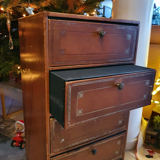 Five-drawer leather carder