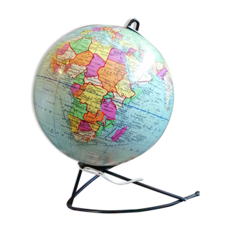 Globe map "Girard and Barrere" vintage 60/70