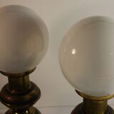 Paire de lampes de chevet en métal