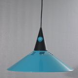 Post-modern suspension lamp Memphis metal & plastic design Brilliant 1980s