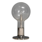 Large chrome and glass table lamp Temde, Switzerland, 1960s